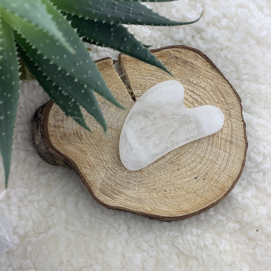 Guasha Heartshape Bergkristal