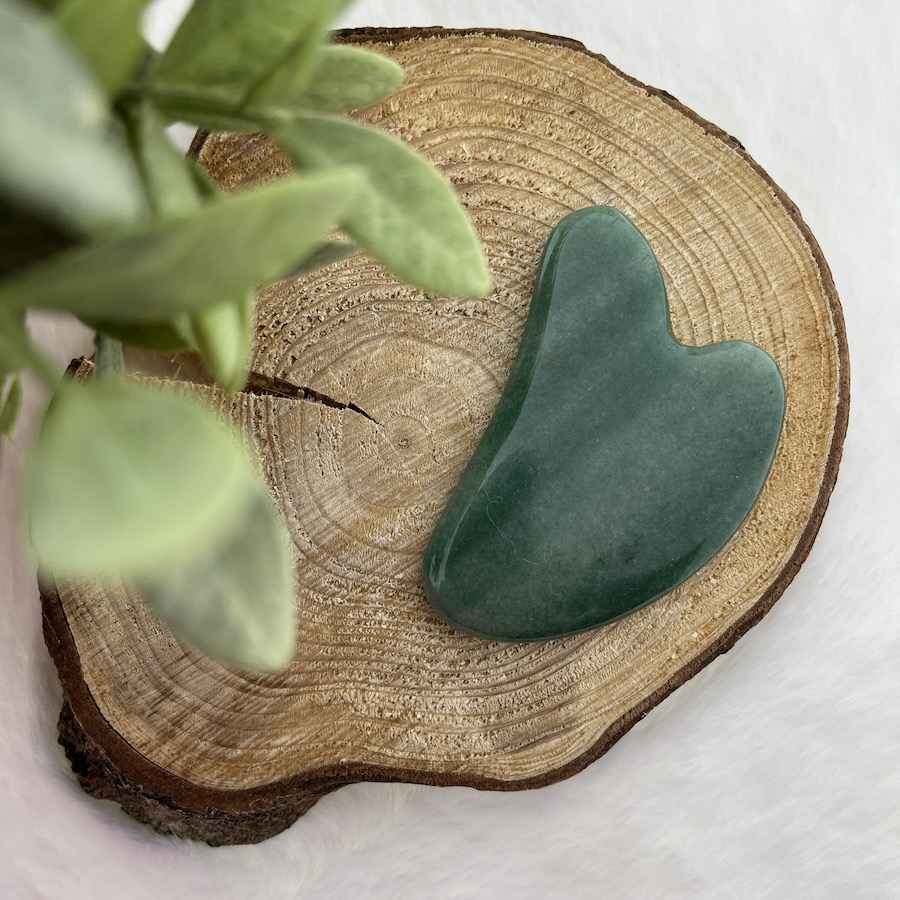 Guasha Heartshape Groene Aventurijn