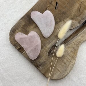 Guasha Heartshape Rozenkwarts